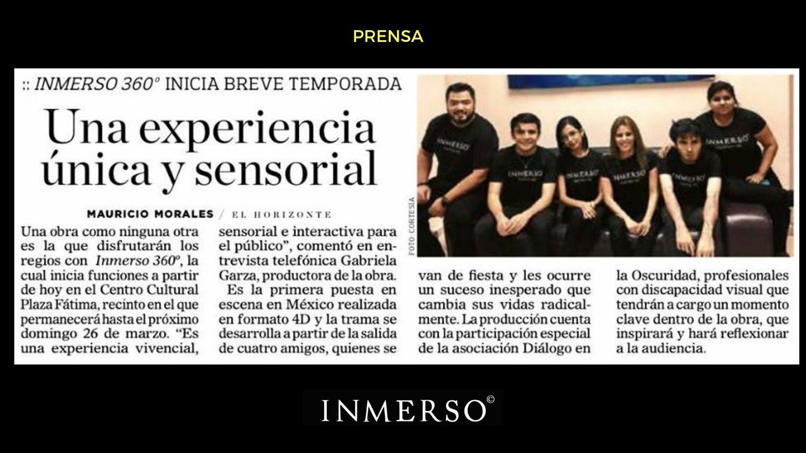 El Horizonte: «Una experiencia única y sensorial»